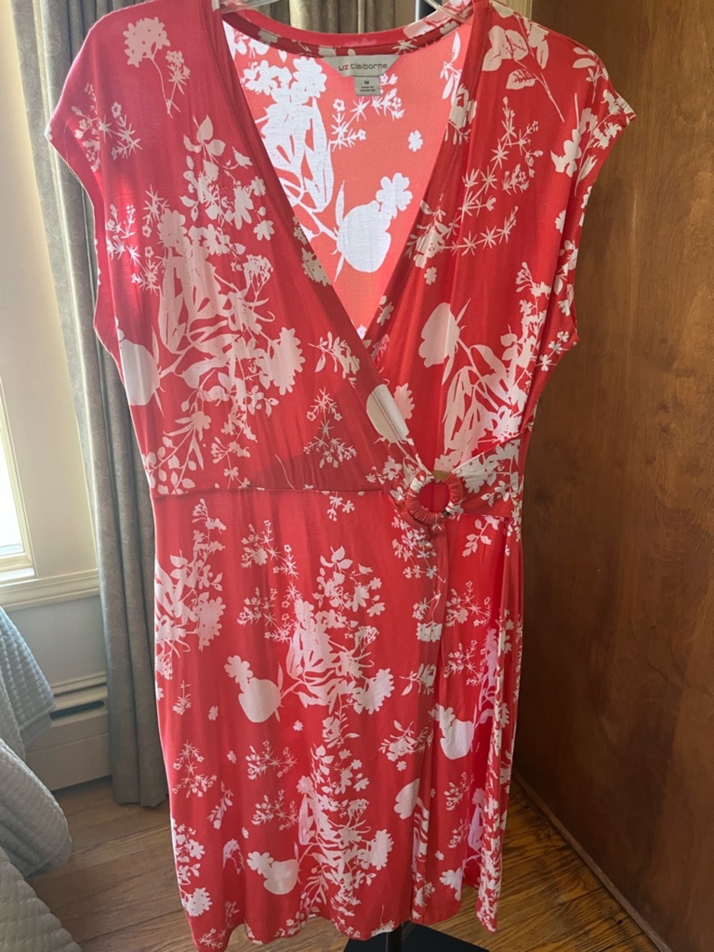 Liz Claiborne Pink and Red Floral Dress